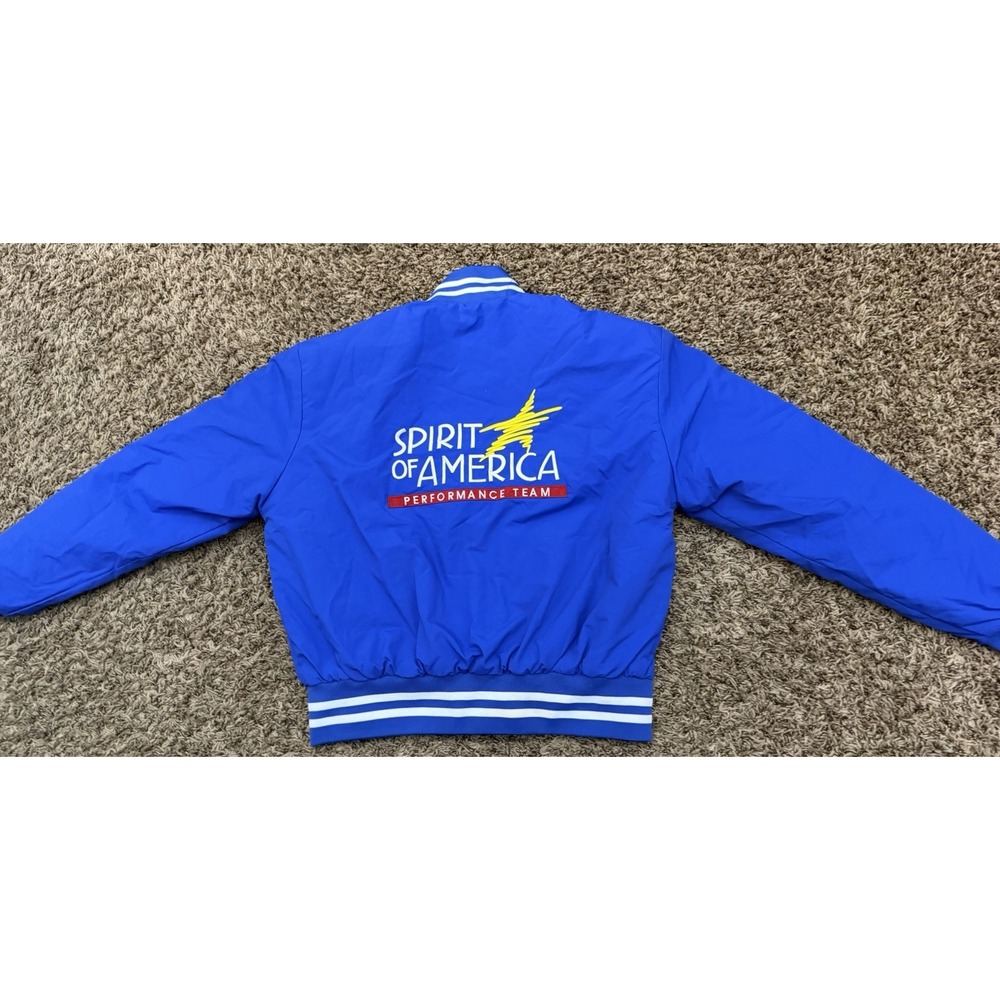 Vintage New York Macy's Thanksgiving Day Parade Blue Jacket Bomber Size Small